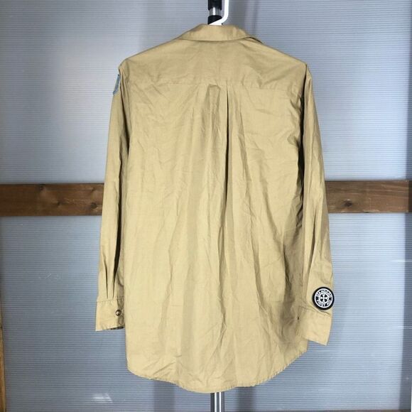 Scouts CANADA Short Sleeve Button Down Uniform Shirt Tan Sz S - Picture 2 of 6